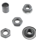 Durable Rear Bike Axle 240 Millimeter 9.45 Inches Three Eighths Inch Black 26 Tpi Hub Cone Lock Nut Washer Kit components
