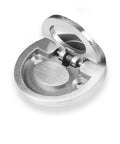 2-Pack Hidden Recessed Furniture Handle In Stainless Steel 51x16mm Round Flush Pull Ring Handles For Doors Drawers Cupboards Cabinets Marine Boats Deck Hatch