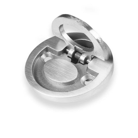 2-Pack Hidden Recessed Furniture Handle In Stainless Steel 51x16mm Round Flush Pull Ring Handles For Doors Drawers Cupboards Cabinets Marine Boats Deck Hatch