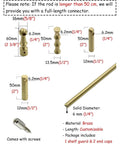 Totally Bulletproof Brackets 4 Pack Adjustable Shelf Supports With Posts And Screws Plus 46 Inch Spindle Fence Kit Keeps Your Cabinetry Locked Down Tight, showcasing brass connectors and screws.