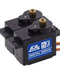 Close-up of Sub Micro RC Servo Motor with Metal Gear, 8g Light, 1kg Torque, 0.075 Sec Fast Coreless Digital Drift Servo, dual pack