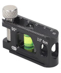 Pro Grade Magnetic Pipe Level Tool For Electrical Conduit Routing Black Die Cast Aluminum, 2.5" size, used for aligning pipes.