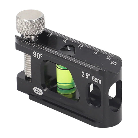 Pro Grade Magnetic Pipe Level Tool For Electrical Conduit Routing Black Die Cast Aluminum, 2.5" size, used for aligning pipes.