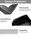 Top Notch Eight Piece Antique Bronze Corner Protectors Slick Edge Guards For Desks And Tables with installation nails and minimal design.