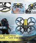 Beginner Kids Drone With Camera And Remote Control Brushless Motors For Quieter Power Optical Flow Hover One Key Takeoff FPV Video
