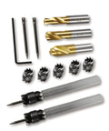 Heavy Duty Top Notch Double Sided Spot Weld Cutter Set, 13 Piece 3/8 And 5/16 Inch HSS Titanium Cobalt Drill Bits With Hex Shank