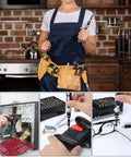 Technician using 115-In-1 Precision Screwdriver Set With Magnetic Bits on electronics and gadgets.