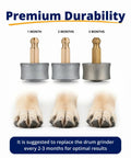 3 Pack Replacement Drum Grinders For Silent Groom Pro Nail Grinder Diamond Tip Spare Heads durability shown with dog paws