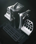Flight Simulator Rudder Pedals With Pendular Technology And Hall Effect Sensing For Ultra Smooth Realistic Rudder Control On PC High Precision Pedal Set For Immersive Flying, black and silver metal pedals