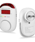 Front and back view of Plug In Natural Gas And Propane Gas Detector For Home RV And Kitchen With Easy Install And High Accuracy Catalytic Sensor