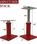 Heavy Duty Floor Jacks Adjustable Screw Post Basement Support Poles For House Foundation Leveling Galvanized Steel 6000 Lb Capacity Set Of 8 dimensions showing sizes and weight capacity