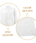 Close-up of Men's Long Sleeve Lab Coat For Medical Pros Comfortable Doc Costume For Adults showing fine texture and clear details.