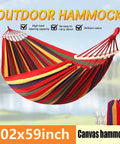 Rainbow Cotton Canvas Hammock With Tree Straps And Bar, Ultra Comfy Durable Fabric, Supports Up To 440 Lbs, 102x59 inch view.