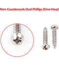 Heavy Hitter Number 2 X 3/8 Inch Guitar Tuning Pegs Screws for Gibson Epiphone showing non-countersunk oval Phillips drive head.
