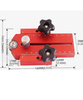 Extended Thin Rip Jig Fence Guide with accurate measurements and sturdy knobs for smooth cuts on table saws.