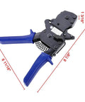 PEX Cinch Clamp Tool Kit With One Handed Ratcheting Crimper For Stainless Steel Rings Fits 3/8 To 1 Inch PEX Meets ASTM F2098 with dimensions