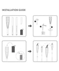 Installation guide for Faux Bamboo Outdoor Torches 4 Pack Sundried Color 60 Inch Tall Island Citronella Torches.