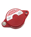 Gate Valve Lockout For One Inch To Two And A Half Inch Valves With Three Eighth Inch Padlock Hole Red Nylon Shell