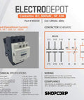 30 Amp 3 Pole Contactor Bundle With 110 To 120V Coil, Handles Motor Load 32A And Lighting 40A, Includes Slotted Steel Zinc Plated DIN Rail