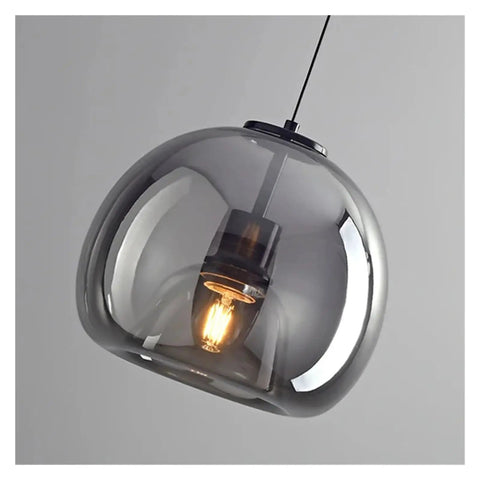 Modern Dine Dining Room Pendant Lights Indoor Lighting Ceiling Lamp Hanging Light, round glass shade with LED bulb.