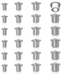 24 Piece Dowel Center Pins for Woodworking Kit, Stainless Steel Drill Center for Dowel and Tenon Alignment, Transfer Plugs