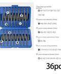 Get That 36 Piece Extra Long Screwdriver Bit Set With Torx Star Hex Spline Heads And Magnetic Tips Stored In A Thick PP Toolbox For Your Garage Or Road Rigs Without The Hassle. 36pcs 75mm bit set in blue PP case