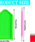 Dope Diamond Art Painting Tools Kit With 12 Trays, 22 Glue Clays, 5 Pens And DIY Accessories size comparison image.