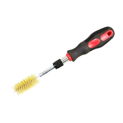19 Piece Universal Injector Seat Cleaning Kit For Diesel Engines With Brass Brushes And Driver Tools That Deep Clean