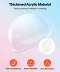 Clear Acrylic Dome Shield For Cotton Candy Machine, 21 Inch Bubble Cover with bottom groove showing transparency and durability