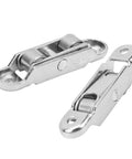Heavy Duty Sliding Door And Window Track Roller With Silent Glide Replacement Pulley featuring double wheel build in silver metal finish.