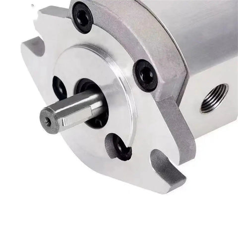 Industrial Hydraulic Gear Pump HGP 1A Series For Beefed Up Heavy Duty Machinery High Precision Gear Pump With Fast Response And Reliable Performance For Industry Equipment Parts, silver metal close-up
