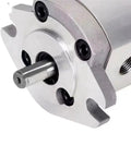 Gear Hydraulic Pump HGP-1A Series for Industrial Machines Built Tough and Precise, Fast Response, Stable Frequency, Durable Gear Pump for Heavy Duty Equipment, High-Precision Processing for Accurate Fit and Reliable Operation HGP1AF5R, close-up silver metal shaft
