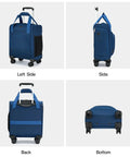 Multiple views of Underseat Carry On Luggage With Wheels Lightweight 30L Softside 16 Inch Spinner Suitcase Airline Approved Personal Item