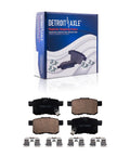 Honda Accord 2008-2012 Brake Kit With 11.10 Inch Front And Rear Disc Rotors And Ceramic Pads, 4 Wheel Rotor Set For Sedans LX, LX-P, SE Beefed Up Stopping Power Quiet Operation Easy Install ceramic brake pads and hardware shown with Detroit Axle box