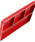 Side view of Universal Aluminum RC Screw Tray With Magnetic Compartments And Four Easy Grab Slots, red aluminum organizer.