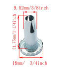 Eight Piece Swivel Caster Sleeve Sockets Set For Metal Stem Casters With Grip Ring Replacement Sockets For Chair Legs And Wooden Furniture Durable Iron Construction With Wear And Rust Resistance Fits Three Eighth Inch Shaft Thirty One Point Seven Five.