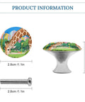 Cool Masai Giraffe Round Cabinet Knobs Set 2 Pack Durable Vintage Style Hardware Handles For Cabinets And Drawers Stainless Steel And Aluminum Alloy Construction Fade Resistant Easy Install Adds Charm., 2.8cm round knob with screw