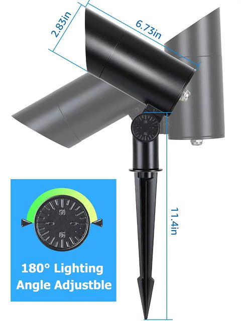 30W Outdoor LED Spotlight Waterproof Landscape Light 120V 3000LM Warm White 3000K With 6 Foot Cord, adjustable angle view