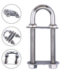 Stainless Steel Boat Eye Bolt For Stern And Bow Three Eighths Inch Diameter Four And A Half Inch Long Beefy And Heavy Duty Marine Tie Down