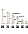 Tough As Nails M5 Chicago Screws 60 Pair Assorted Binding Posts With Phillips Drive And Premium Silver Coating displaying various sizes.