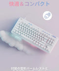 Top Shelf Wired Mechanical Gaming Keyboard With Dedicated Numeric Keypad And Hella Smooth Linear Gx Switches For Quiet Crisp Typing Featuring Customizable Lightsync Rgb Backlighting In A Genuine Japanese Layout Built For Serious Gamers on a cloud-like wrist rest.