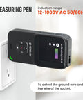 Top Shelf Ten In One Wall Scanner And Smart Thermal Imager Delivering Hella Precise Detection For Snagging Hidden Wood Studs And Live Cables Smooth Operation No Sweat Diy Essential measuring pen detecting wires at a wall outlet.