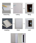 How to install Smooth Install Plastic Access Panel And Wall Access Door For Drywall Ceilings 6 By 9 Inch with steps and visuals.