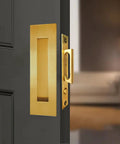 Recessed Finger Flush Pulls With Edge Pull For Pocket Doors Closet Doors Sliding Doors And Barn Doors Gold 6 Inch Handle Hardware