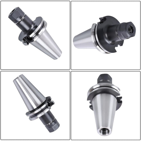Ten Piece Collet Chuck Tool Holder Kit For CNC Milling And Drilling Machines ER16 Collets CAT40 Shank 2.76 Inch Capacity