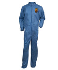 Breathable Particle Protection Coveralls With Reflex Design, Zip Front, Elastic Back, Wrists And Ankles, Blue Denim, Size 2XL, 24 Per Case