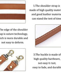 Image showing 2 Pack 22 Inch Brown Leather Replacement Straps for Purses and Handbags With Antique Bronze Swivel Lobster Buckles details.
