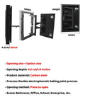 Slick Magnetic Inspection Hatch With Seamless Steel Frame For Drywall Shower Access Smooth Hidden Cover Plug And Play Install 14 X 14 Inch, side view showing carbon steel frame.