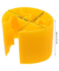 Built Different Yellow Column Protector Wrap For Warehouse Vertical Beam Support And Anti Collision Post Cover With Forklift Impact Shield For Grocery Store Safety Boss Level, showing dimensions and design.