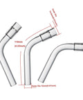 Curved Glass Tube Stem Set 3 Pack 110mm Length 12mm OD 2mm Wall Thickness High Borosilicate 3.3 Glass, detailed view with measurements